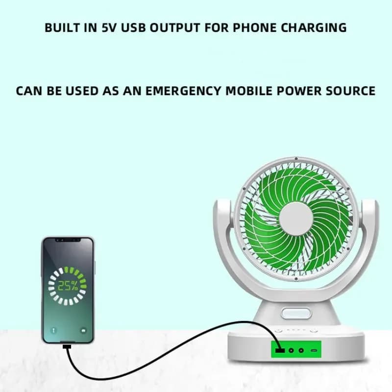 Abanico Solar Recargable — imagen 3