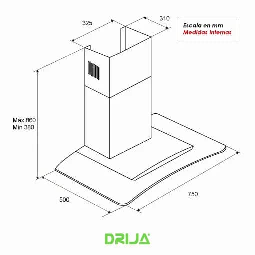 Extractor de Grasa Tipo Chimenea 76 cm — imagen 4