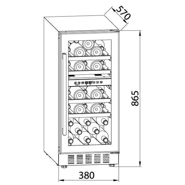 Vinera Empotrable 31 Botellas — imagen 2