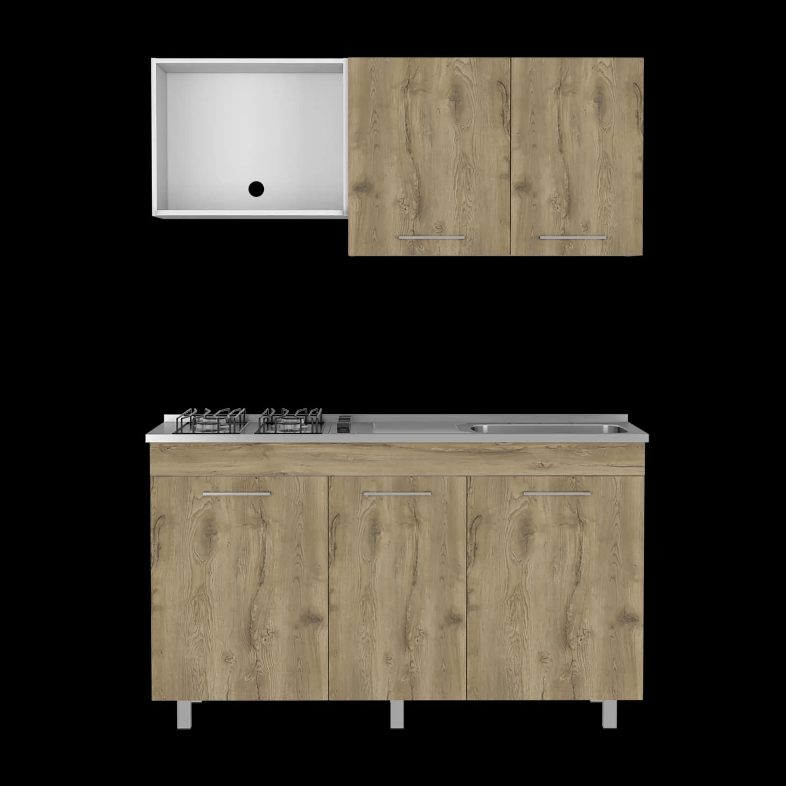 Cocina 1.50 Miro Lte (M.der) (3C) Blanco