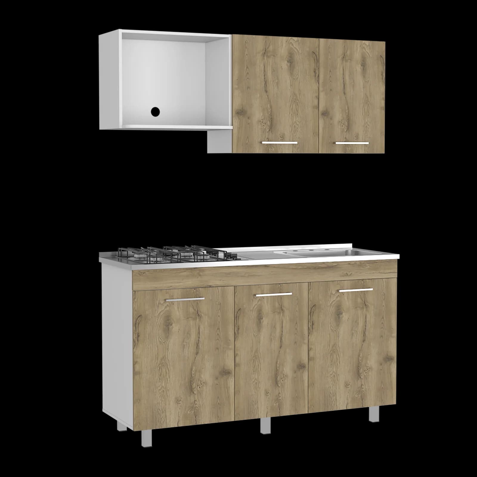 Cocina 1.50 Miro Lte (M.der) (3C) Blanco — imagen 2