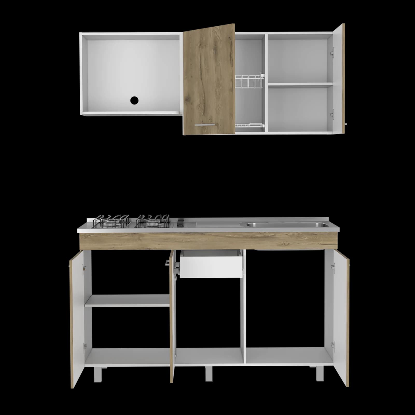 Cocina 1.50 Miro Lte (M.der) (3C) Blanco — imagen 3