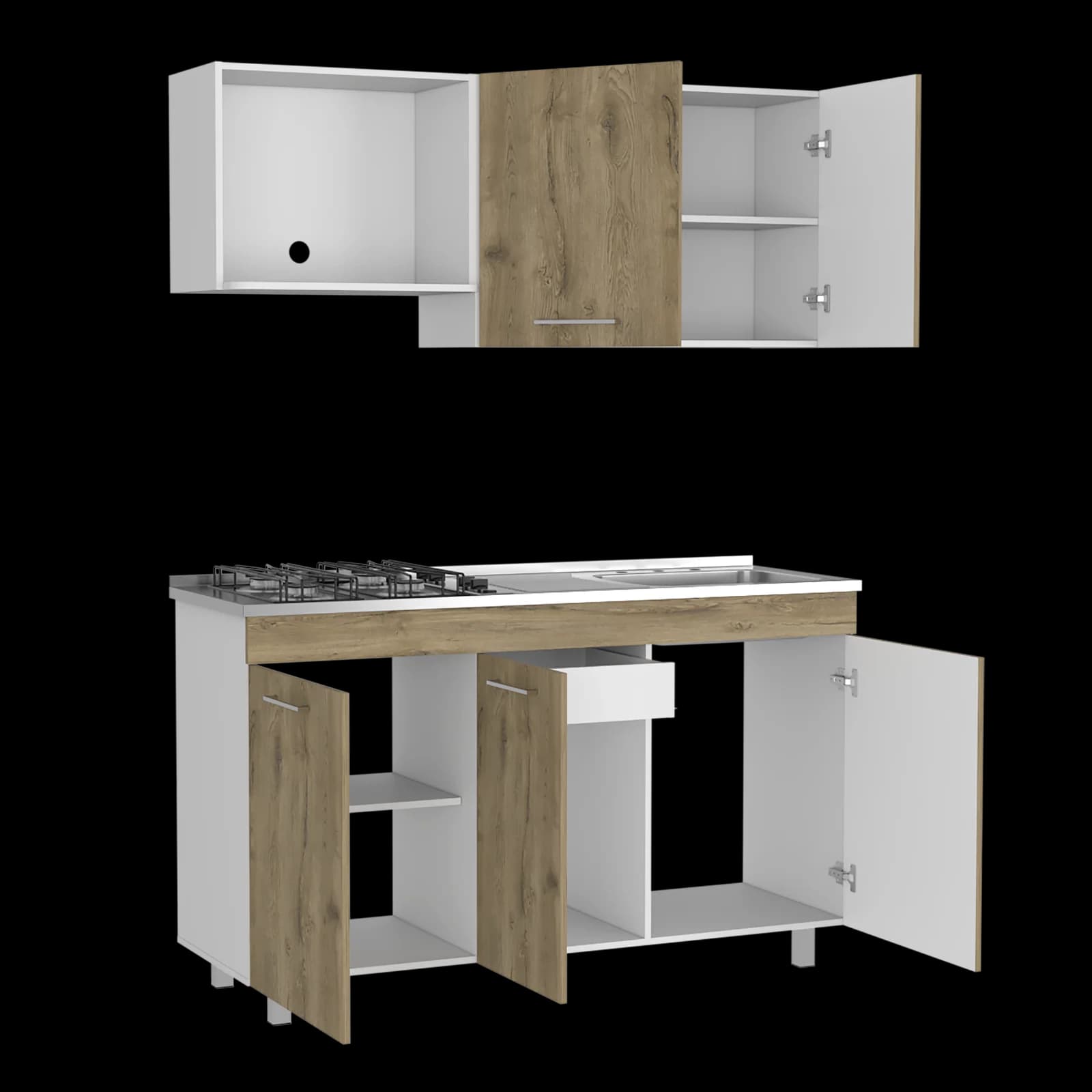 Cocina 1.50 Miro Lte (M.der) (3C) Blanco — imagen 4