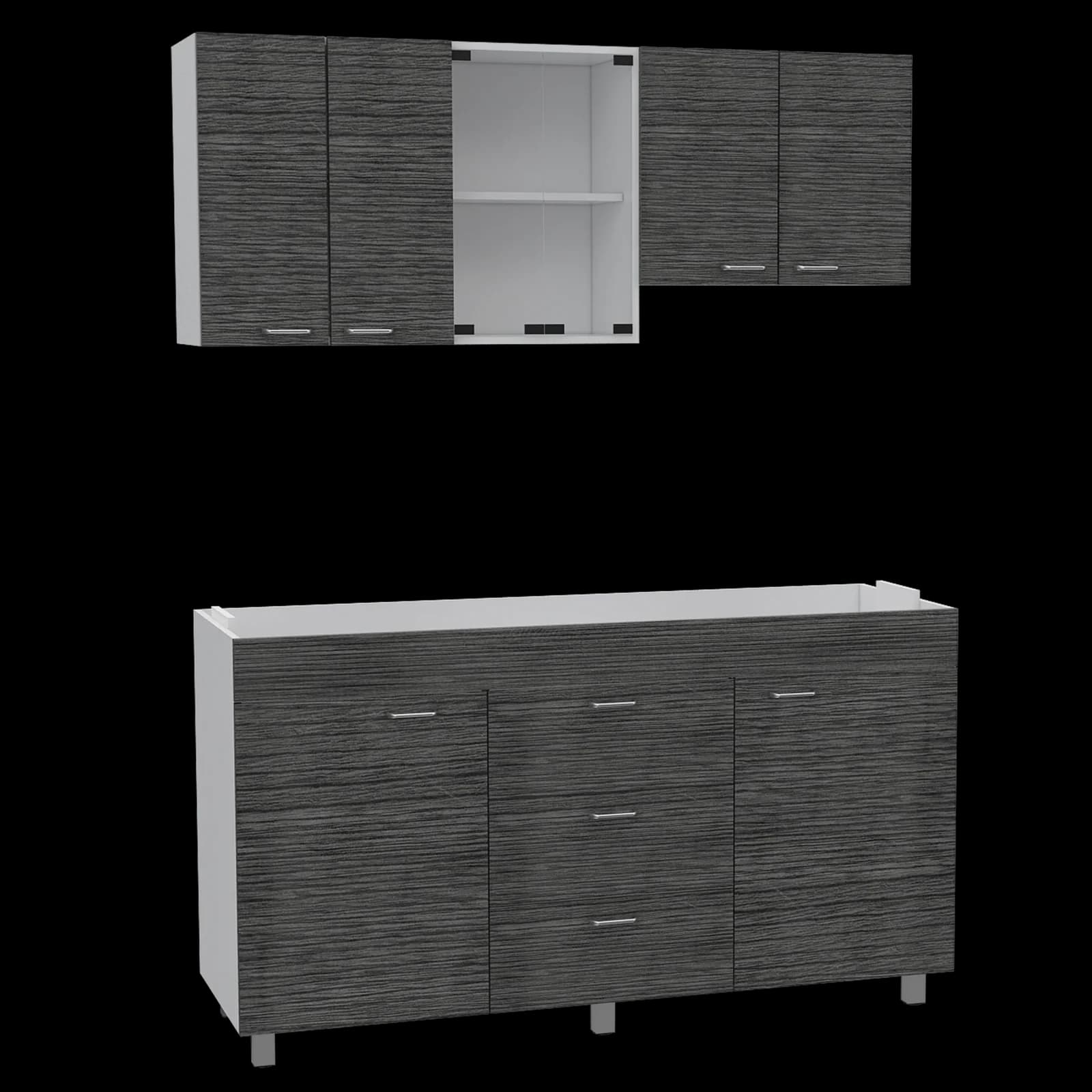 Cocina 1.50 Lumina (M.socoda Izq) (3C) Bl/r — imagen 2