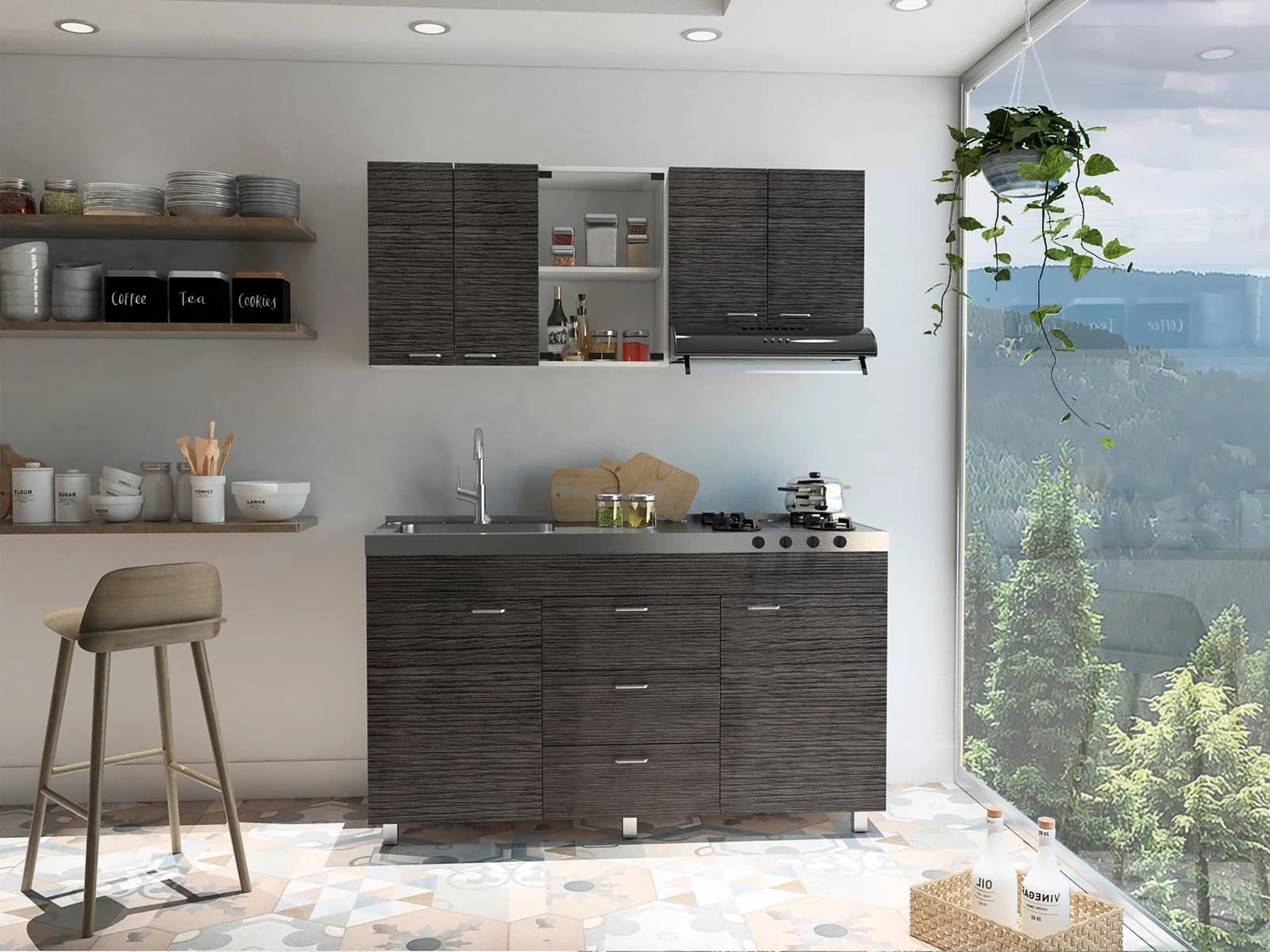 Cocina 1.50 Lumina (M.socoda Izq) (3C) Bl/r — imagen 6