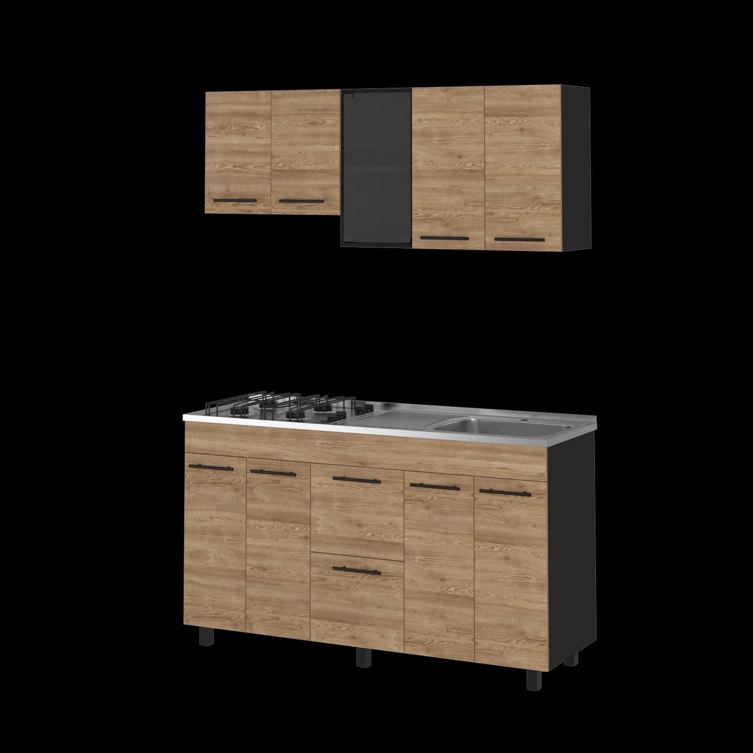 Cocina 150 Luna (M. Der) (3C) Wengue+m — imagen 2