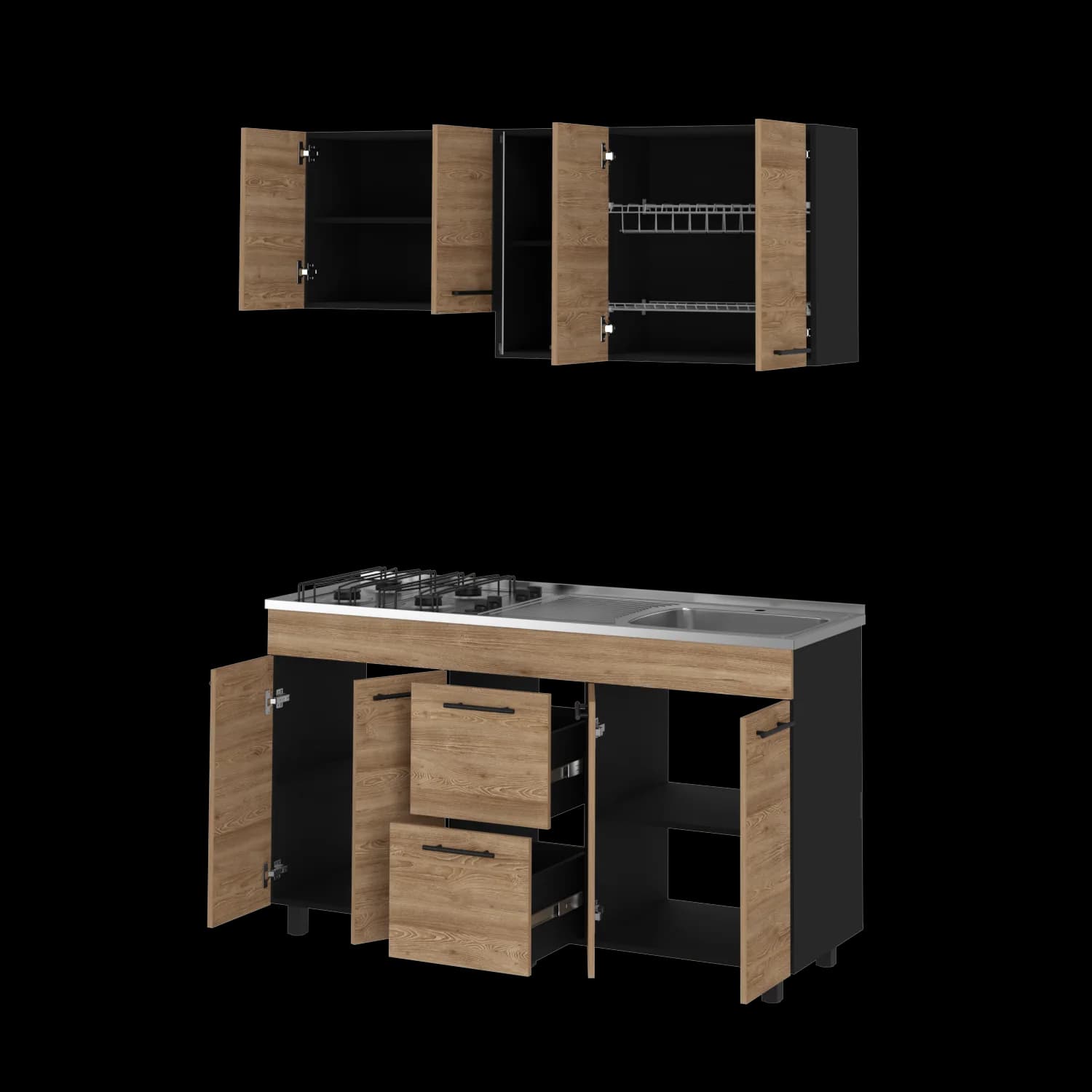 Cocina 150 Luna (M. Der) (3C) Wengue+m — imagen 4