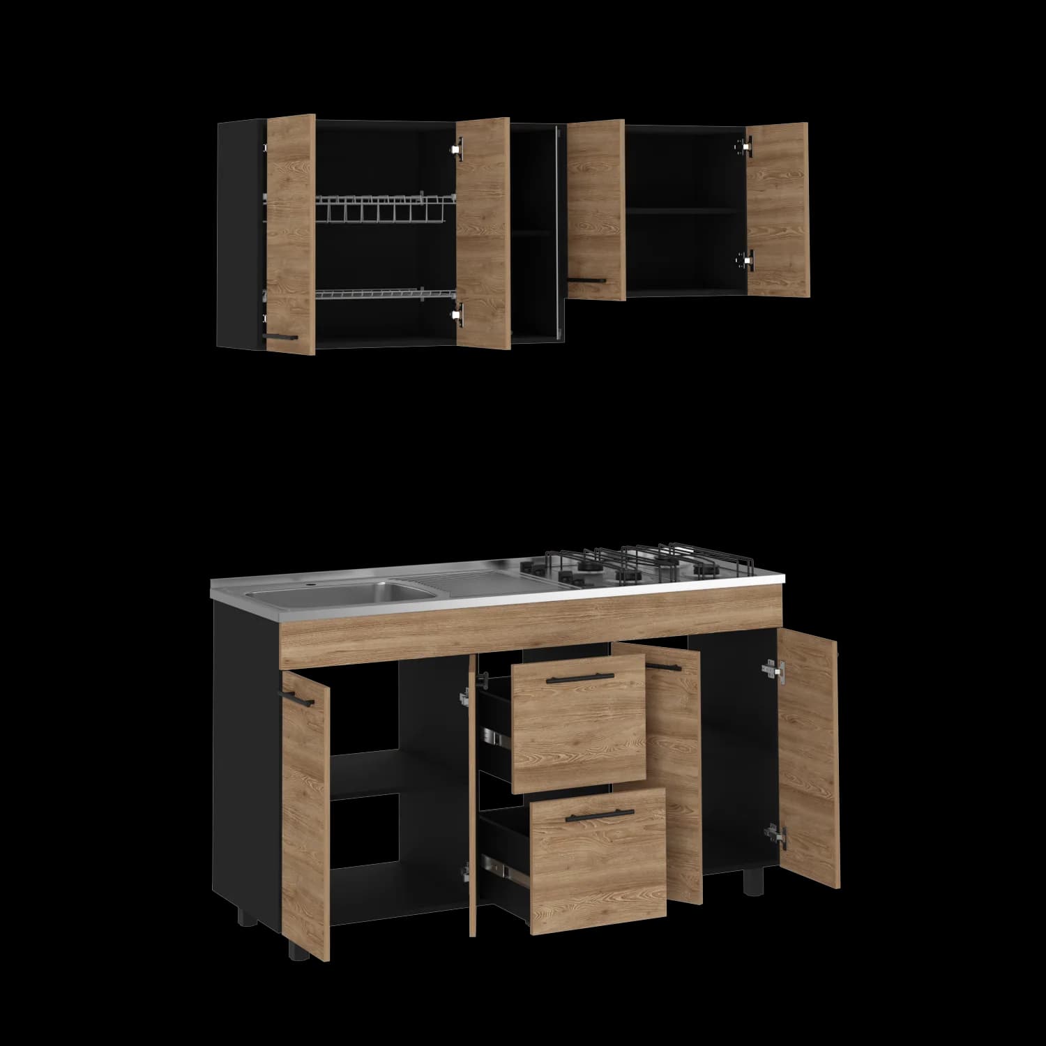 Cocina 150 Luna (M. Izq) (3C) Wengue+mi — imagen 3
