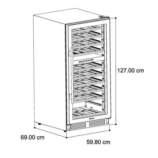 Vinera Empotrable 110 Botellas — imagen 2