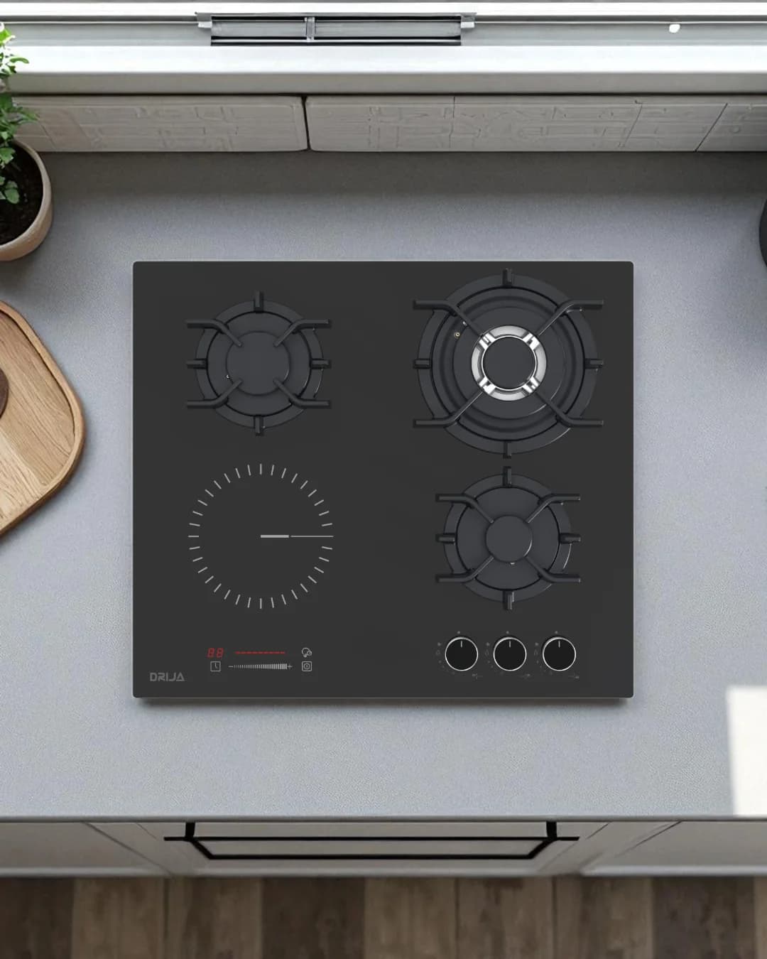 Estufa Empotrable Dual Gas y Eléctrica 60 cm — imagen 3