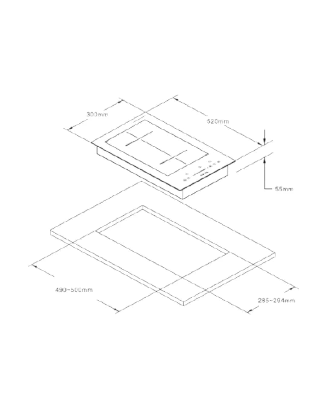 Estufa de Inducción Empotrable 30 cm — imagen 2