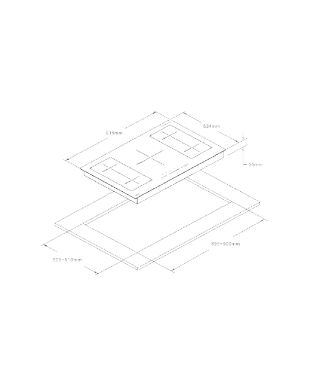 Estufa de Inducción Empotrable 90 cm — imagen 2
