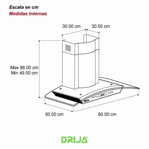 Extractor de Grasa de Pared 90 cm — imagen 3