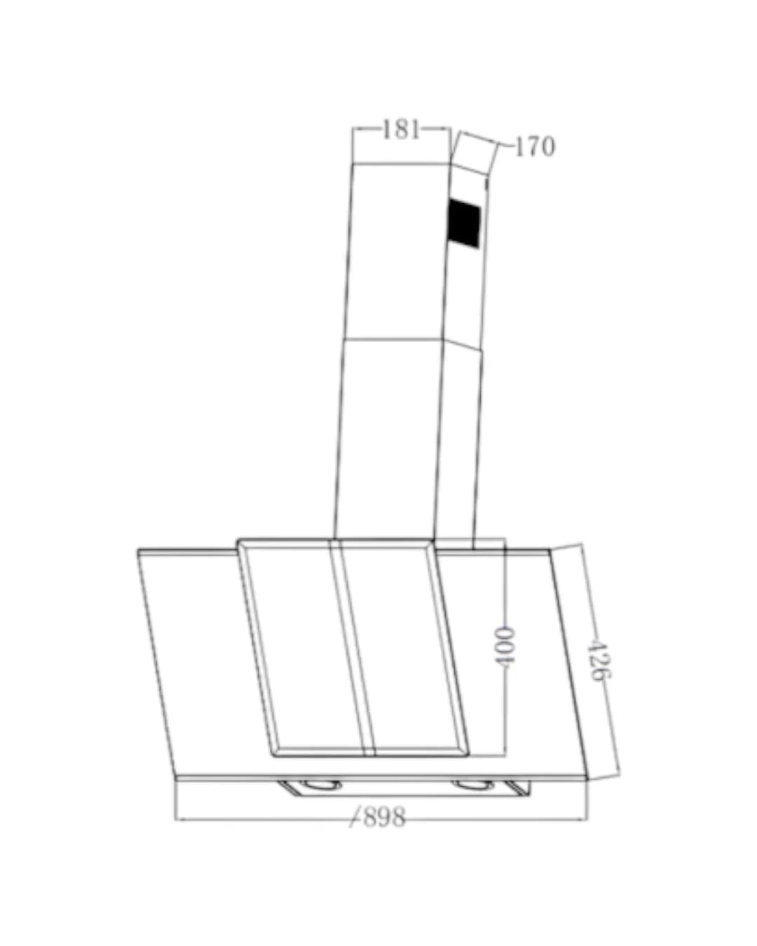 Extractor de Grasa de Pared 90 cm — imagen 2