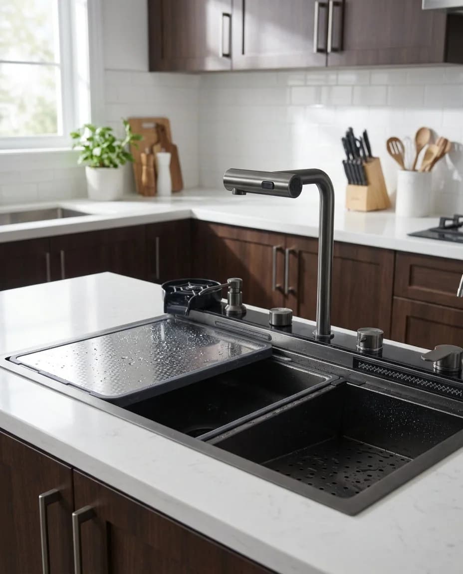 Fregador de Cocina Grifería Digital 84 cm — imagen 2