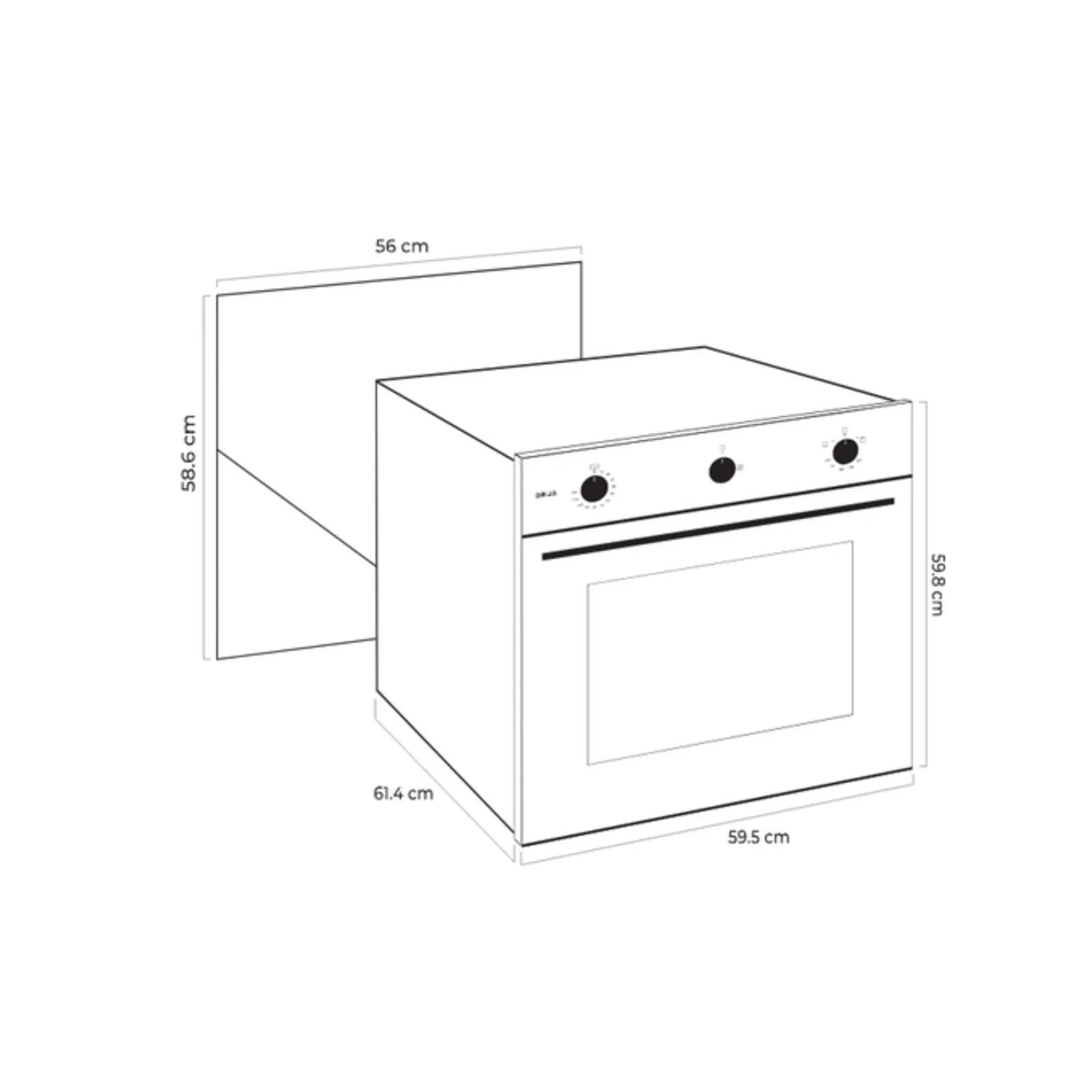 Horno Empotrable a Gas 60 cm 80 Litros — imagen 3