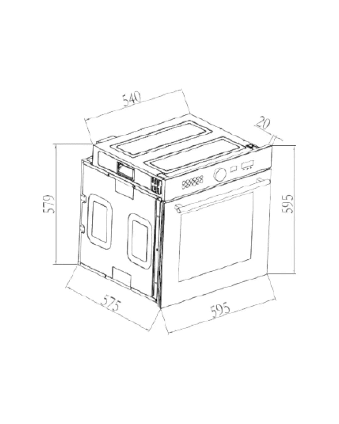 Horno Empotrable Eléctrico 60 cm 83 Litros — imagen 2