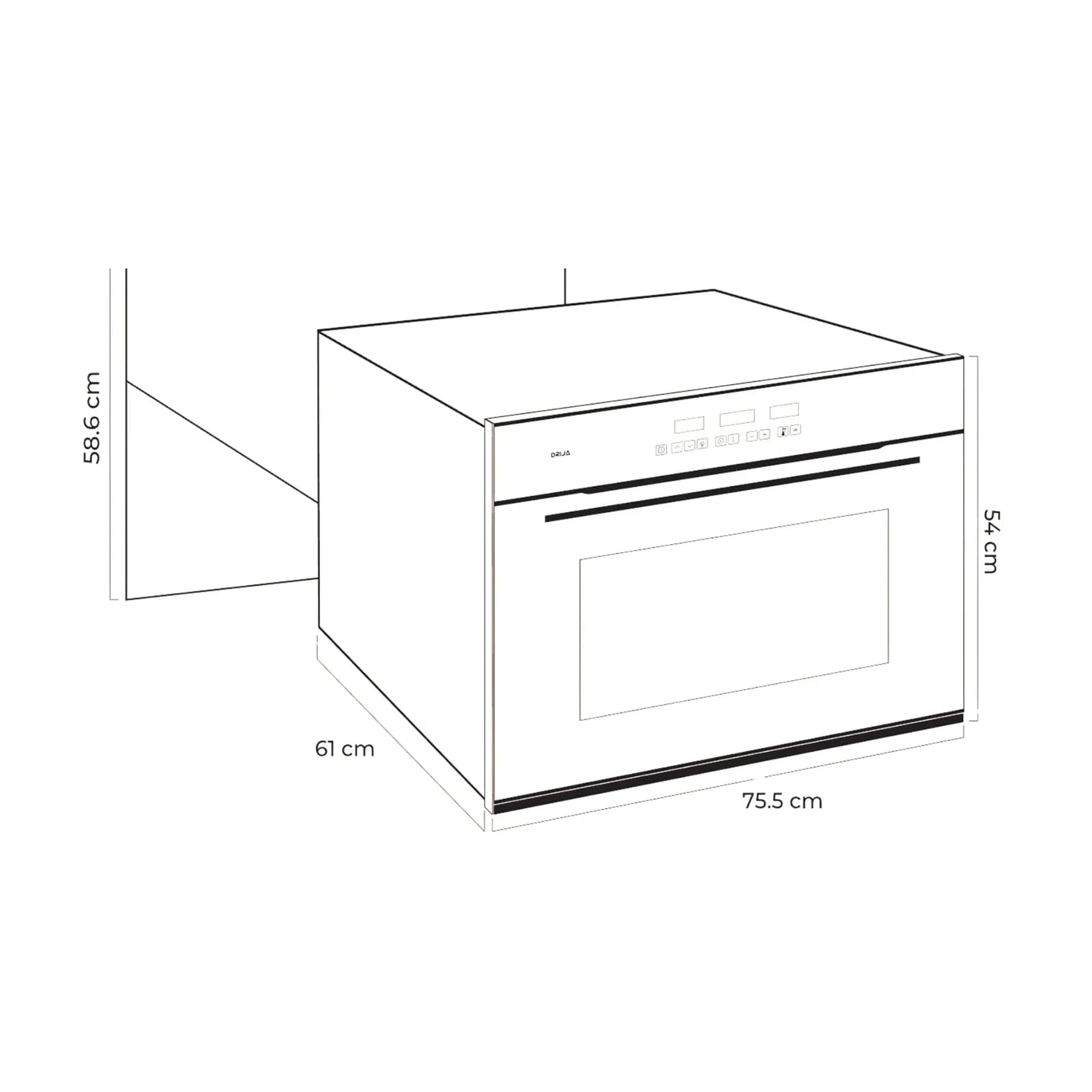 Horno Empotrable Eléctrico 76 cm 78 Litros Panel Táctil — imagen 3