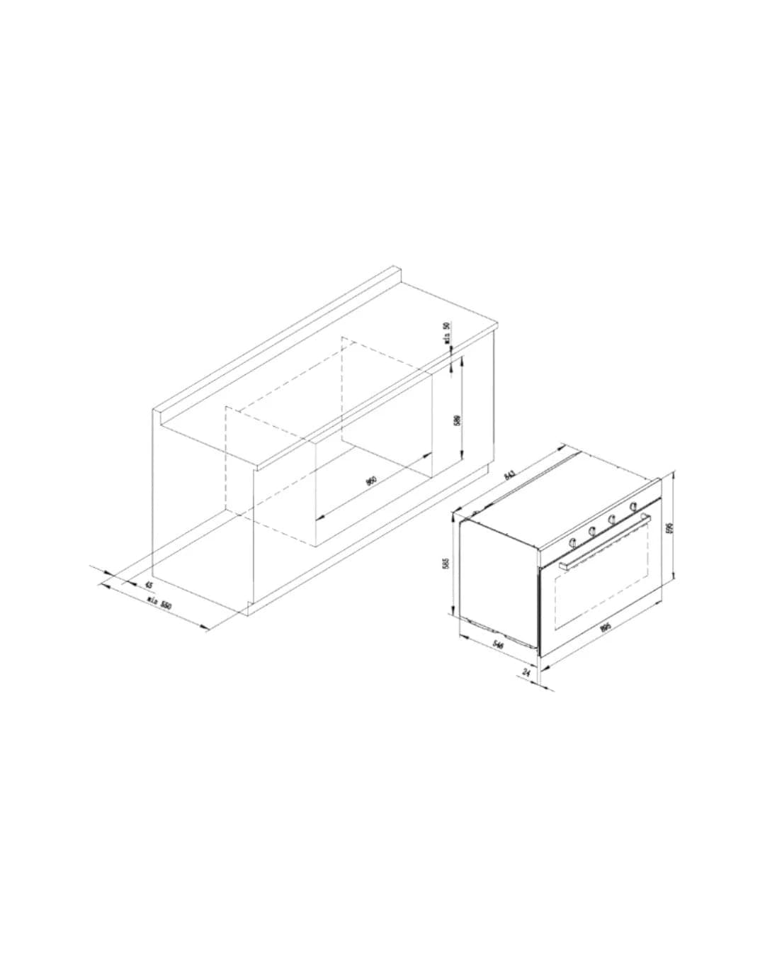 Horno Empotrable Gas Grill 90 cm 135 Litros — imagen 2