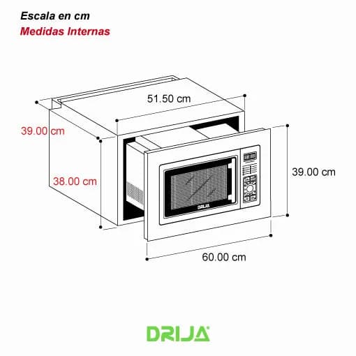 Horno Microondas Empotrable 25 Litros — imagen 3