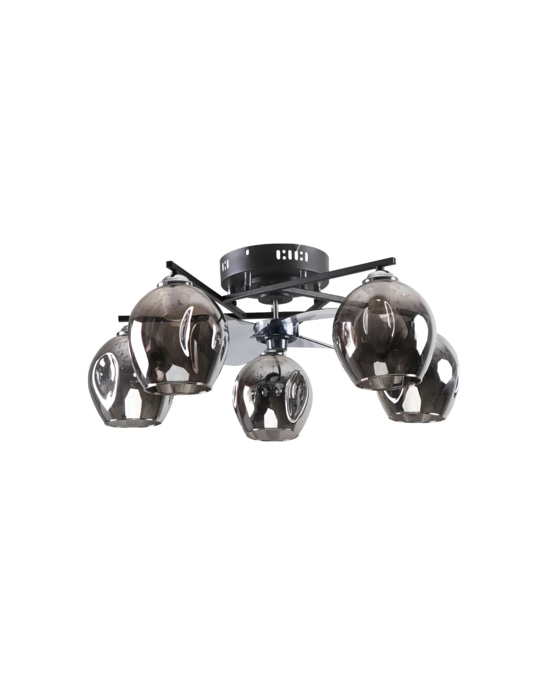Lámpara Ventilador Negra 5×E27