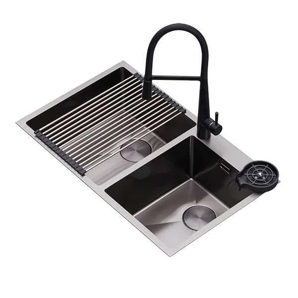 Fregador de Cocina Doble Tina 84 cm