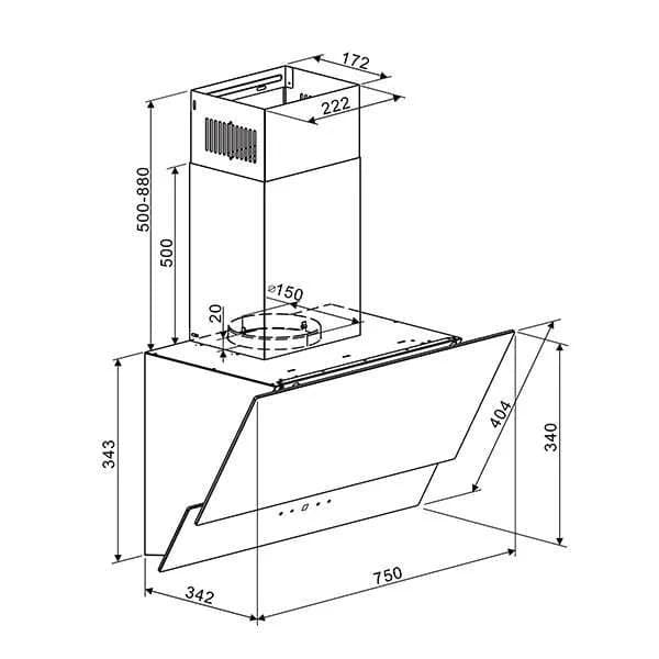 Extractor de Grasa de Pared 76 cm — imagen 2