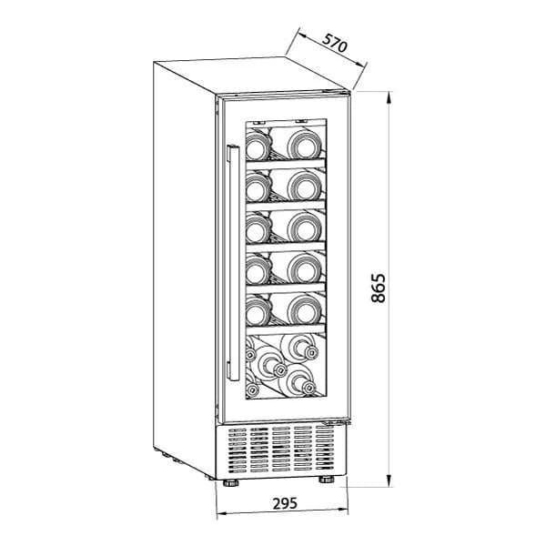Vinera Empotrable 20 Botellas — imagen 2