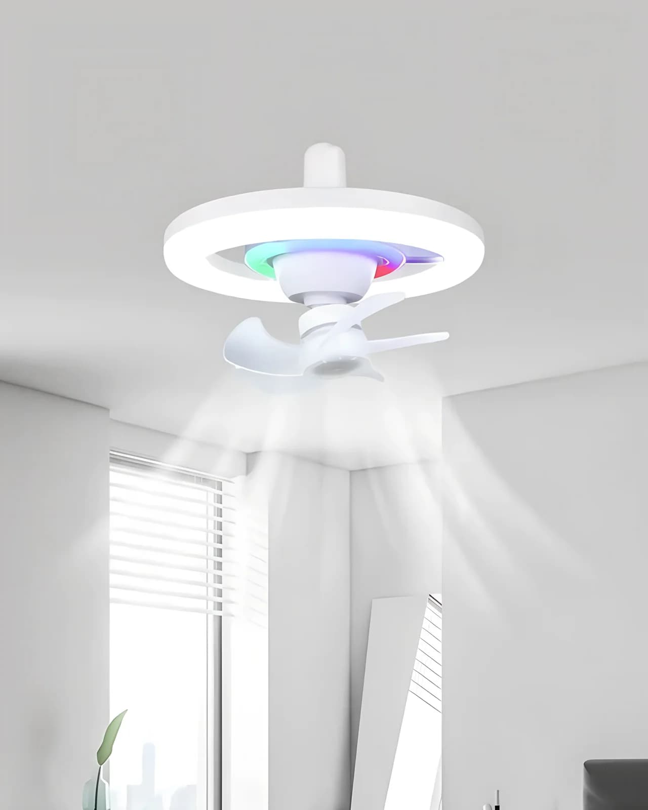 Ventilador LED Base E27 Color Blanco — imagen 2