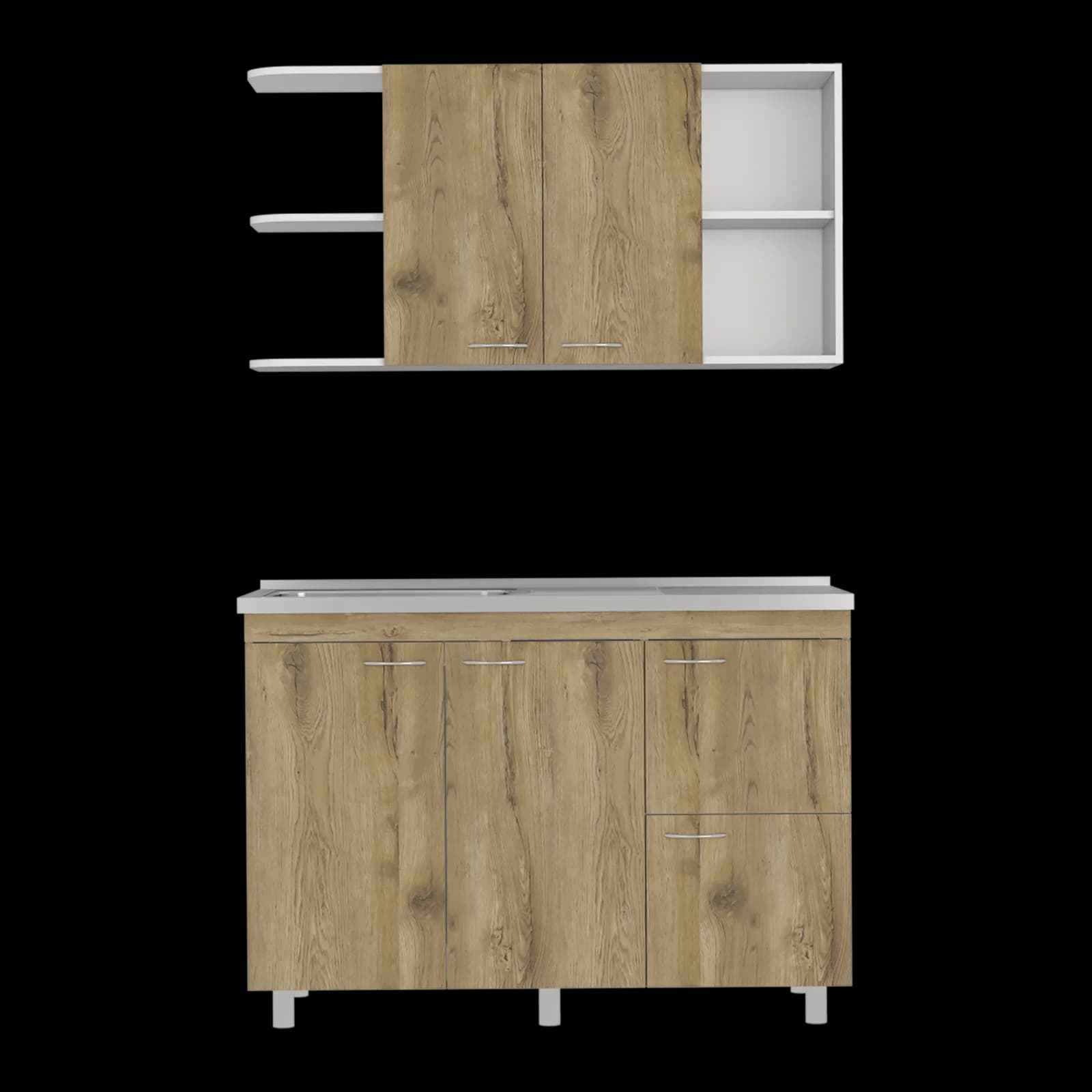 Cocina 1.20 Elica Lite (M.izq) (3C) Blanco