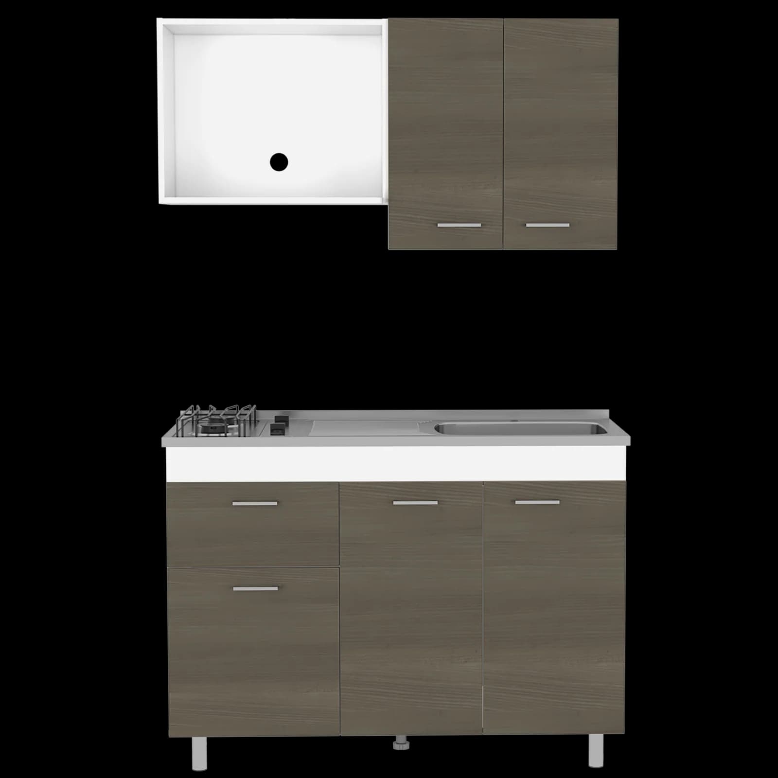 Cocina 120 Rossi (M.der) (4C) Blanco Mqz